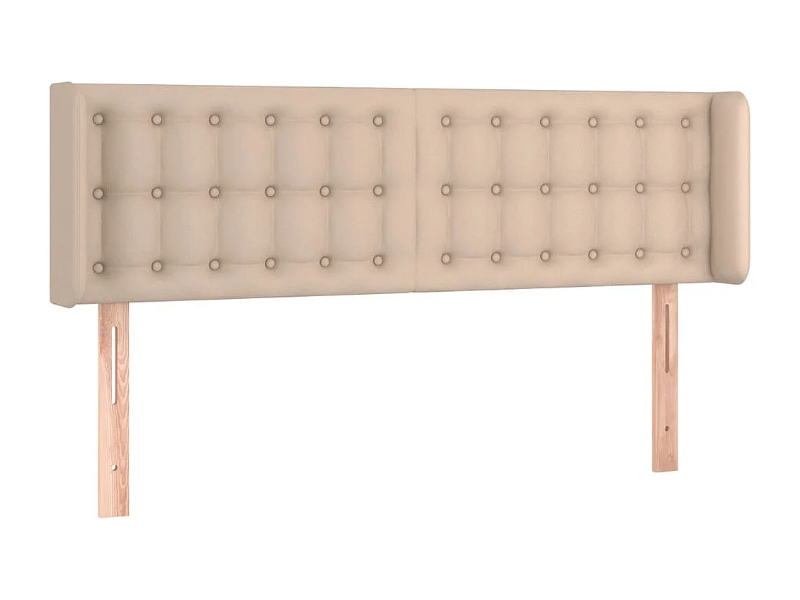 Hoofdbord | Hoofdeinde LED 147x16x78/88 cm kunstleer cappuccinokleurig