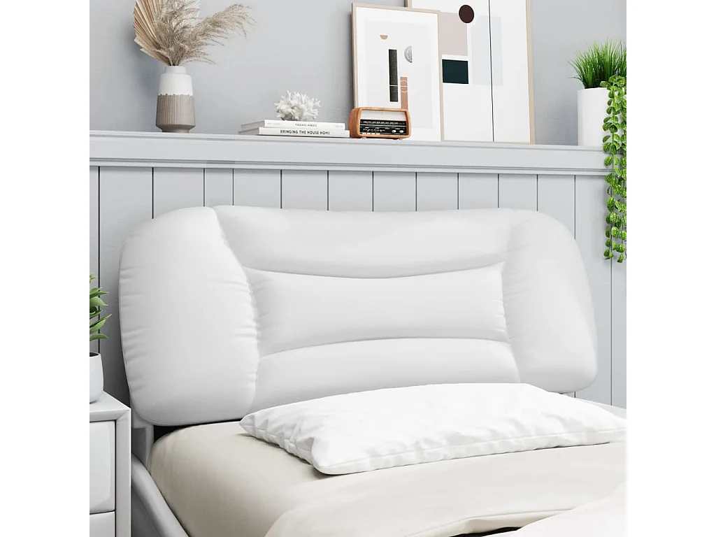 Tête de lit | Coussin de tête de lit | Tête de lit décoratif blanc 100 cm similicuir