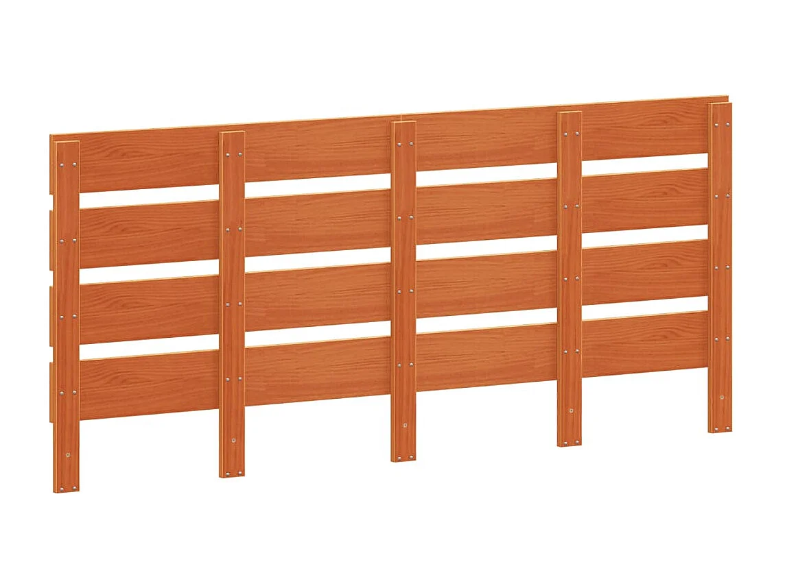 Tête de Lit | Panneau de tête pour lit Moderne cire marron 180 cm bois massif de pin