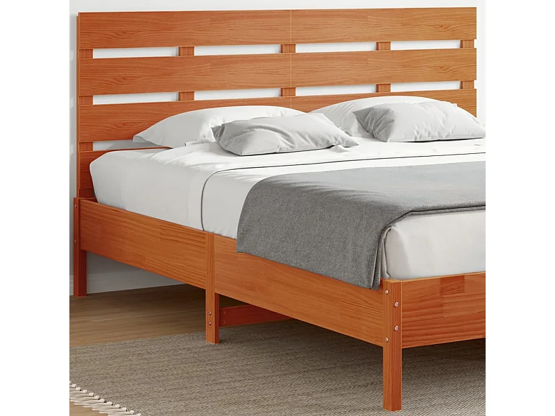 Tête de Lit | Panneau de tête pour lit Moderne cire marron 180 cm bois massif de pin