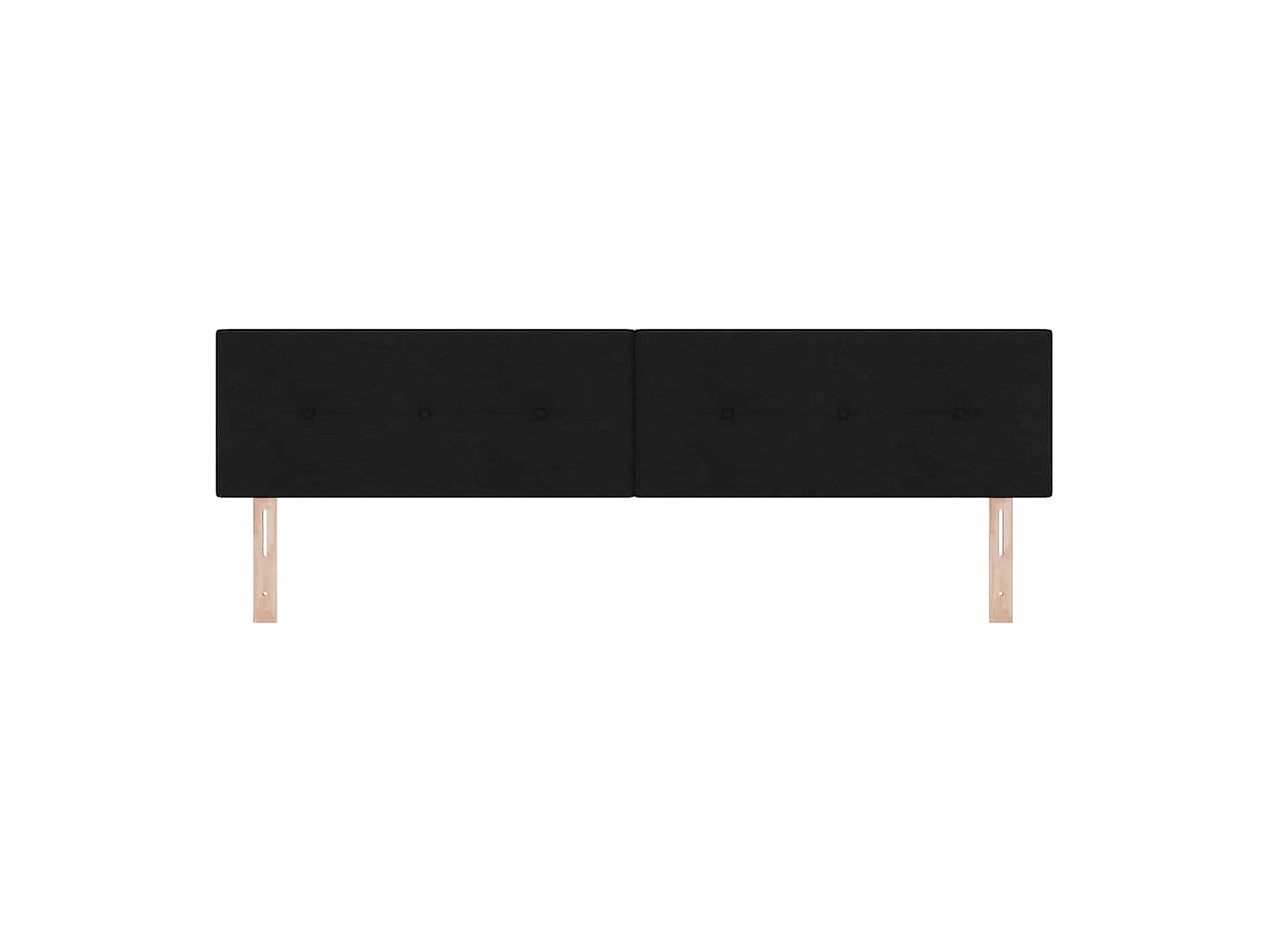 Tête de Lit | Panneau de tête pour lit Moderne LED avec des lumières à LED Noir 200 cm tissu