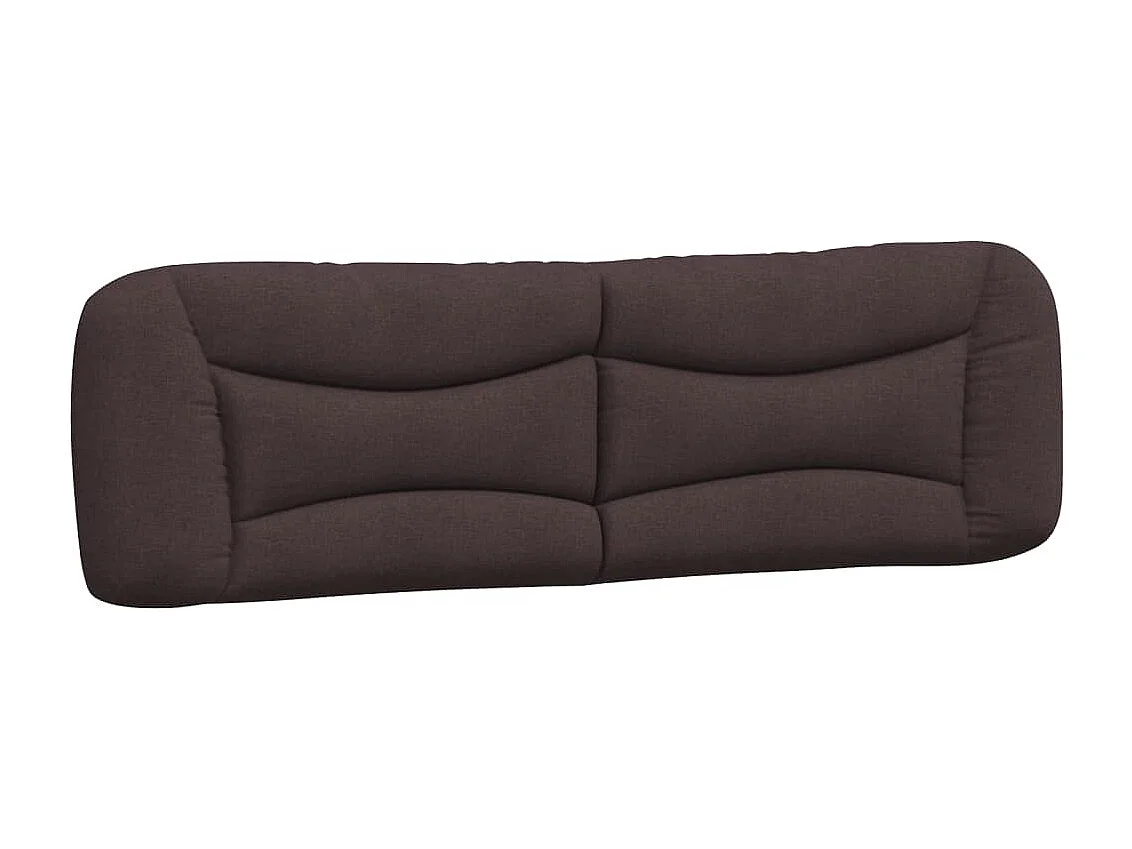 Cabecero de Cama | Cabezal de cama | Mueble de cabecero acolchado Hvar tela marrón oscuro 180 cm