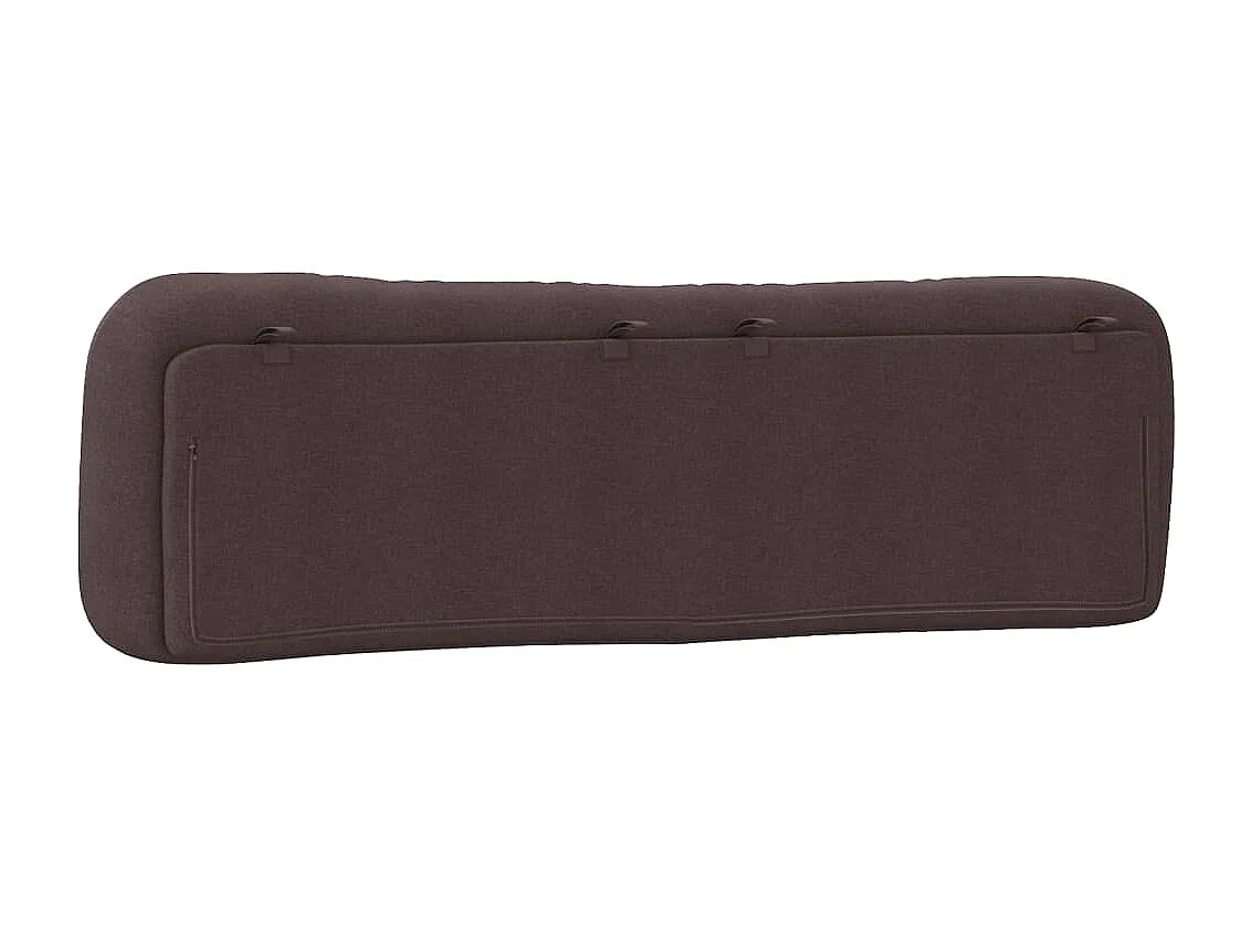 Cabecero de Cama | Cabezal de cama | Mueble de cabecero acolchado Hvar tela marrón oscuro 180 cm
