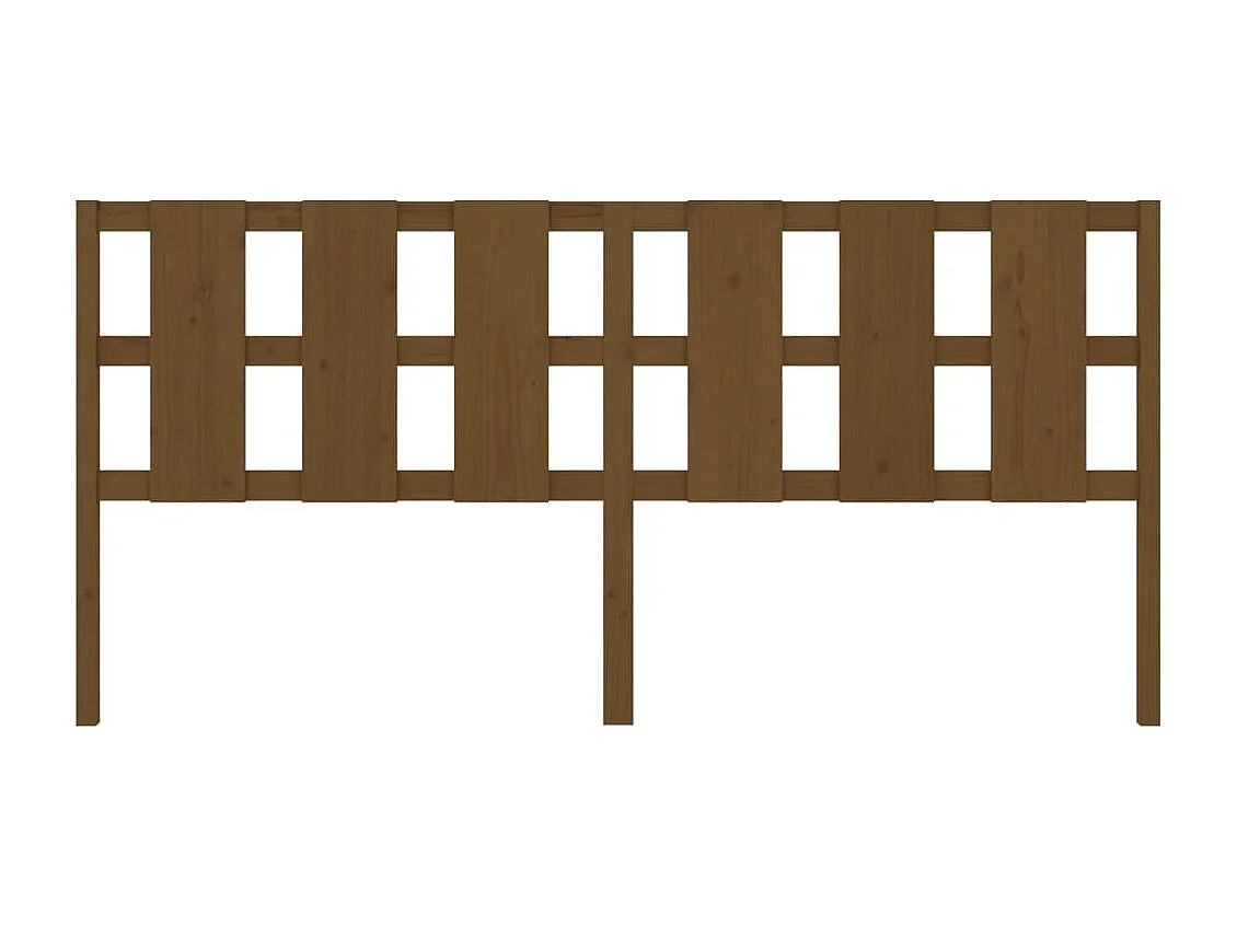Tête de Lit | Panneau de tête pour lit Moderne Marron miel 205,5x4x100 cm Bois massif de pin