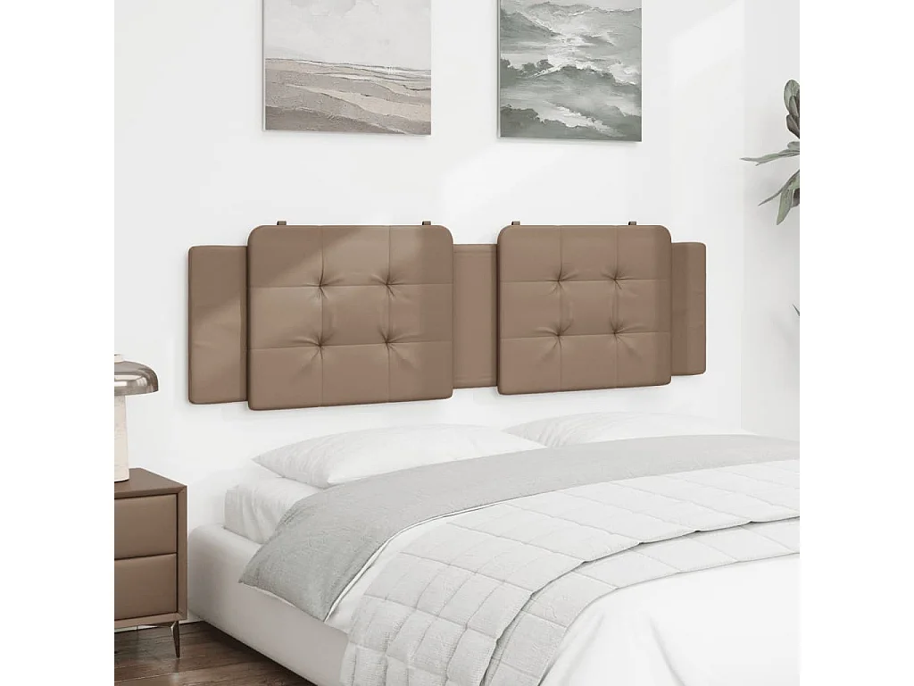 Tête de lit | Coussin de tête de lit | Tête de lit décoratif cappuccino 180 cm similicuir