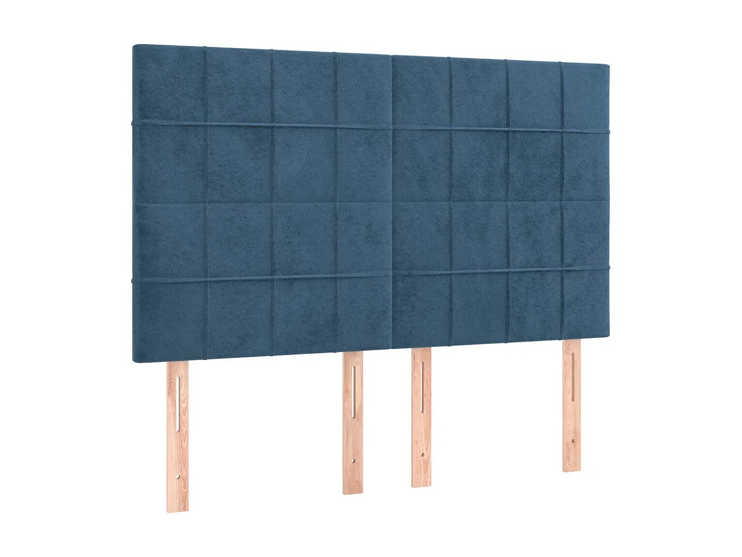 Hoofdbord | Hoofdeinde LED 144x5x118/128 cm fluweel donkerblauw