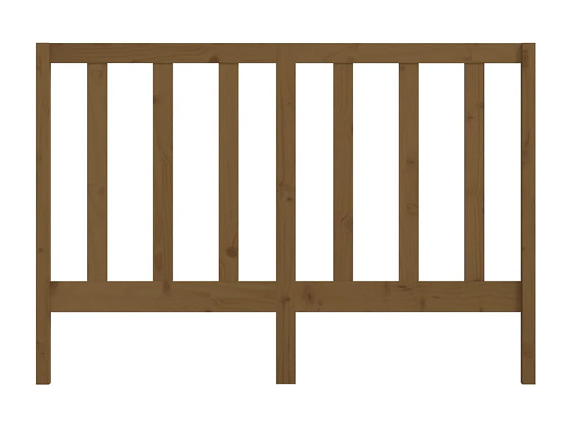 Cabecero de Cama | Cabezal de cama | Mueble de cabecero madera maciza de pino marrón miel 146x4x100 cm