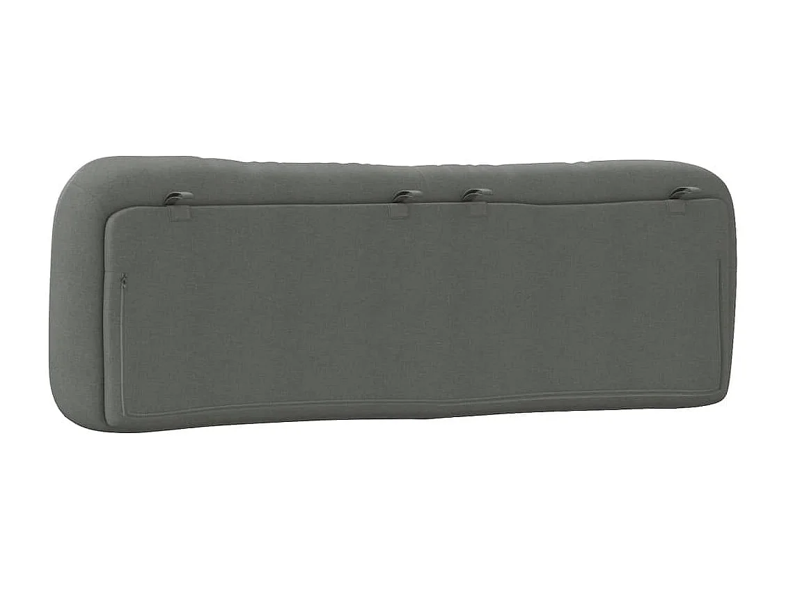 Cabecero de Cama | Cabezal de cama | Mueble de cabecero acolchado Hvar tela gris oscuro 160 cm