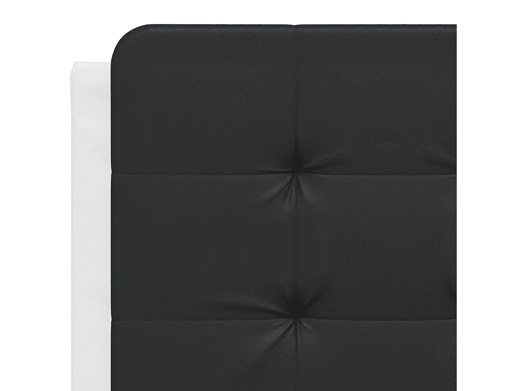 Cabecero de Cama | Cabezal de cama | Mueble de cabecero acolchado Zadar cuero sintético negro blanco 120 cm
