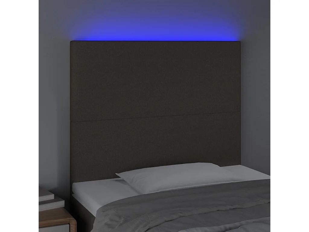 Hoofdbord | Hoofdeinde LED 80x5x118/128 cm stof taupe
