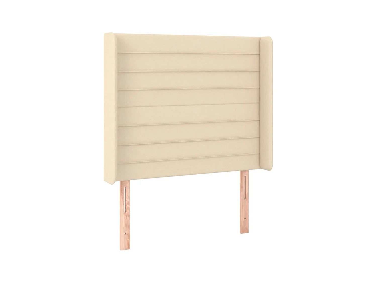 Mueble cabecero | Cabezal de cama | Cabecero con LED de tela color crema 83x16x118/128 cm