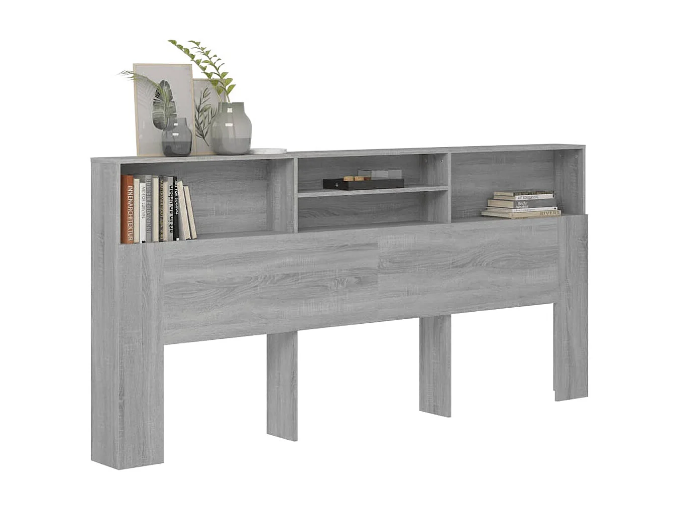 Cabecero de Cama | Cabezal de Cama | Mueble cabecero color gris Sonoma 220x19x103,5 cm