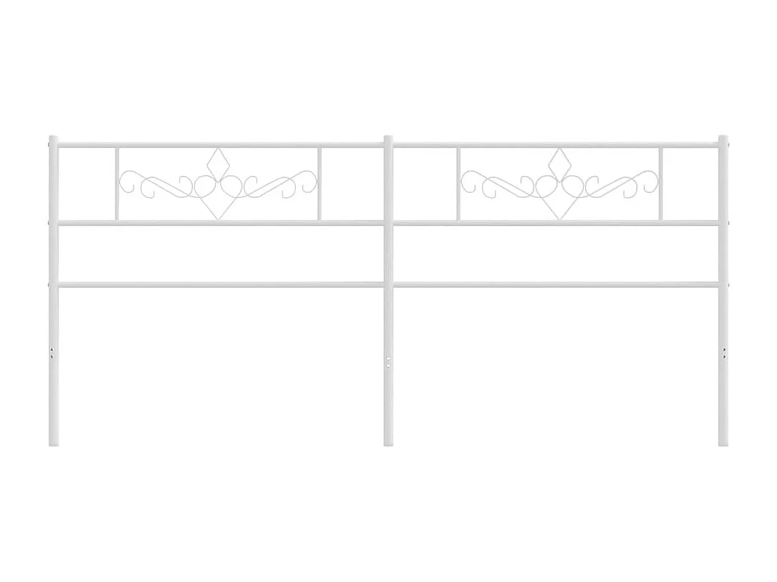 Mueble cabecero | Cabezal de cama | Cabecero de metal blanco 180 cm
