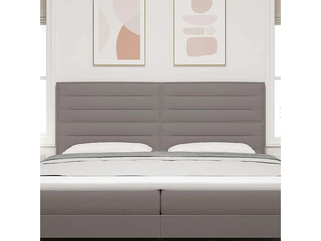 Cabecero Otro con cabecera | Cabezal de cama Taupé 200 cm tela