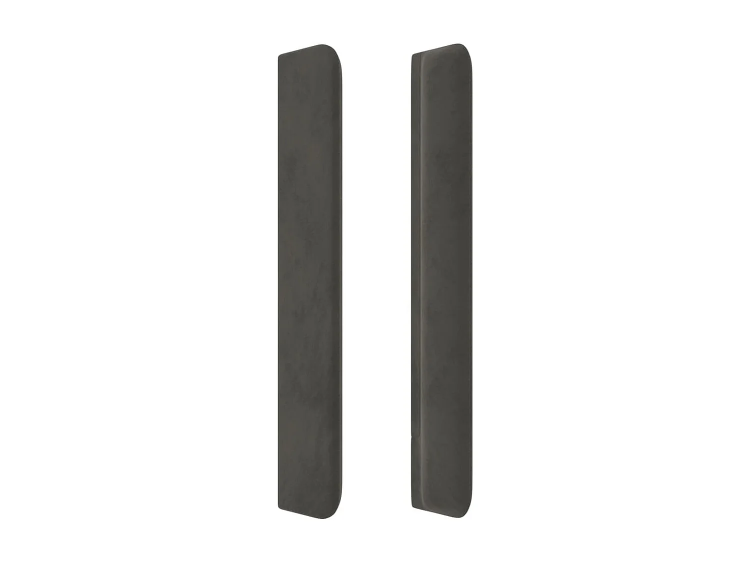 Tête de Lit | Panneau de tête pour lit Moderne avec oreilles Gris foncé 83x16x118/128 cm Velours