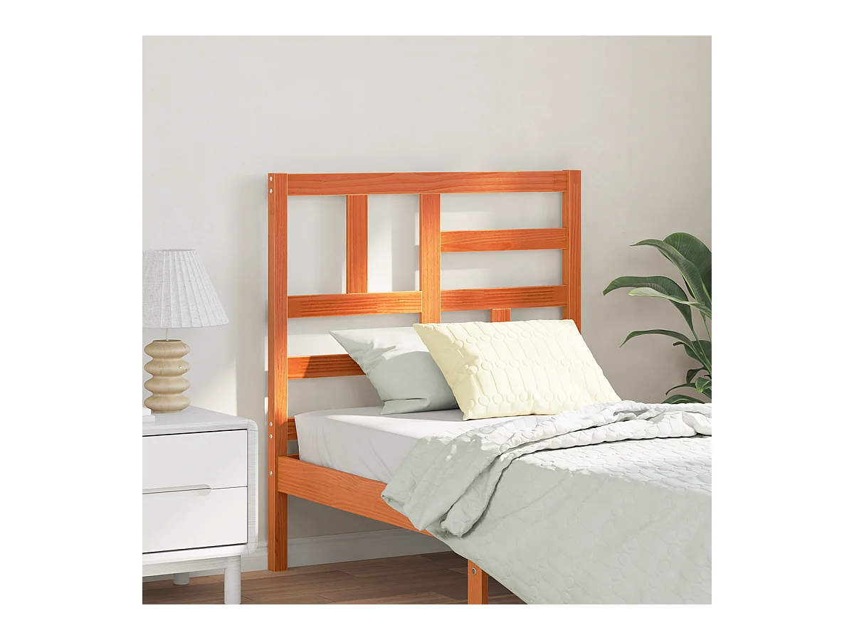 Cabecera de Cama  | Cabezal de cama | Mueble de cabecerocon cabecera Marrón cera 105.5 x 4 x 104 cm