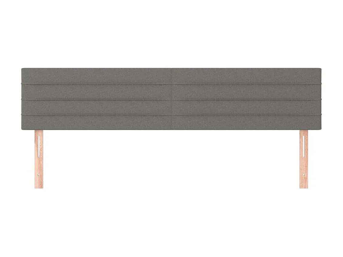 Têtes de lit | Panneaux de tête pour lit Moderne 2 pcs Gris foncé 90x5x78/88 cm Tissu