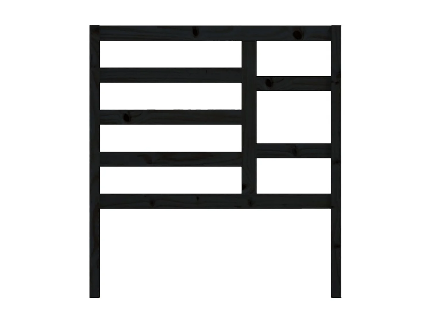 Hoofdbord | Hoofdeinde 106x4x104 cm massief grenenhout zwart