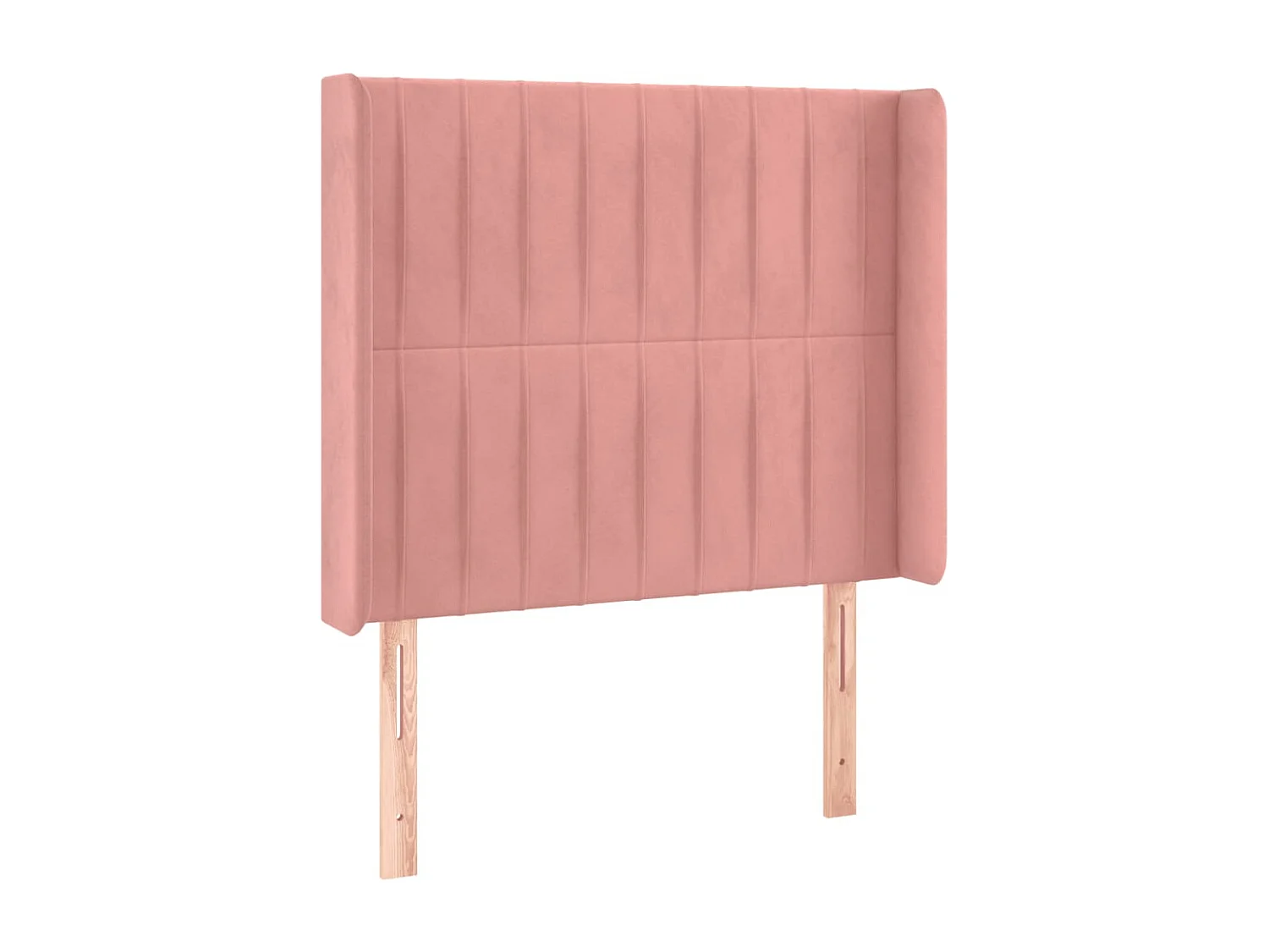 Tête de Lit | Panneau de tête pour lit Moderne à LED Rose 103x16x118/128 cm Velours