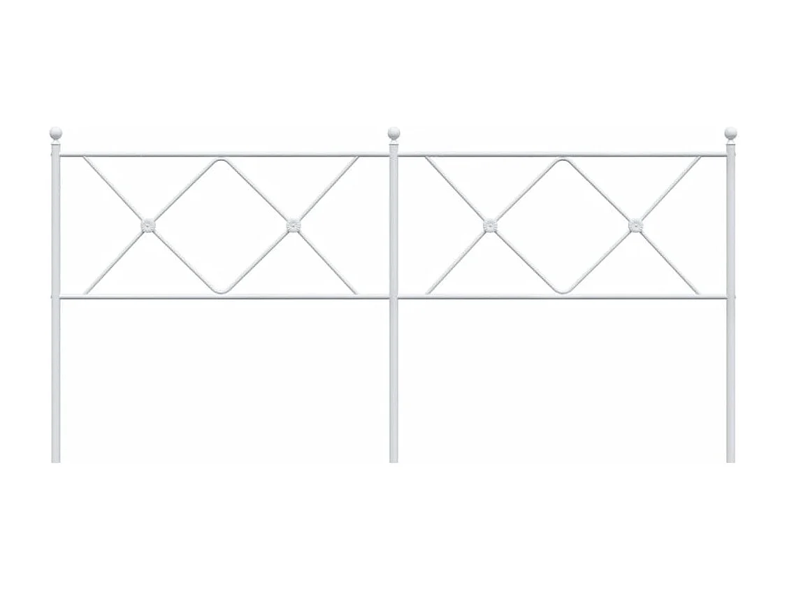 Mueble cabecero | Cabezal de cama | Cabecero de metal blanco 180 cm