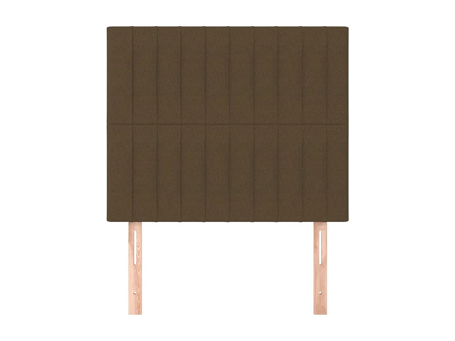 Cabeceros | Cabezal de cama | Mueble de cabecero 2 unidades de tela marrón oscuro 100x5x78/88 cm