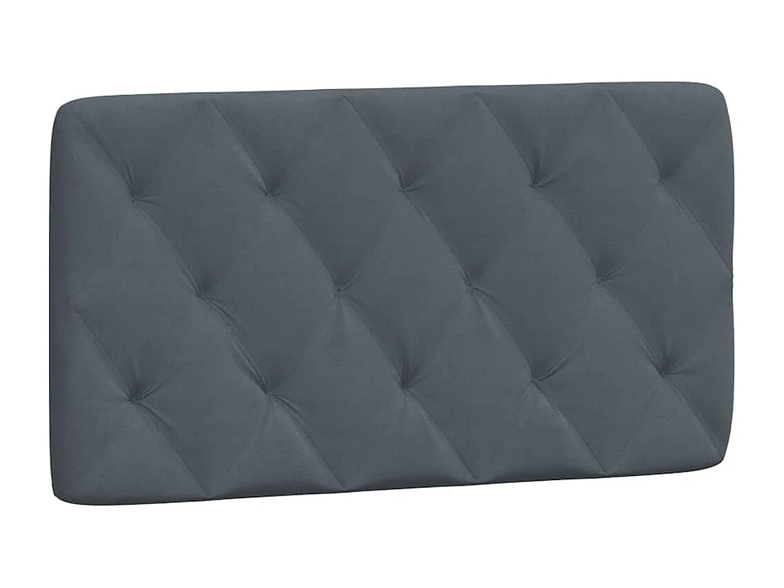 Hoofdbord | Hoofdbordkussen 100 cm fluweel donkergrijs