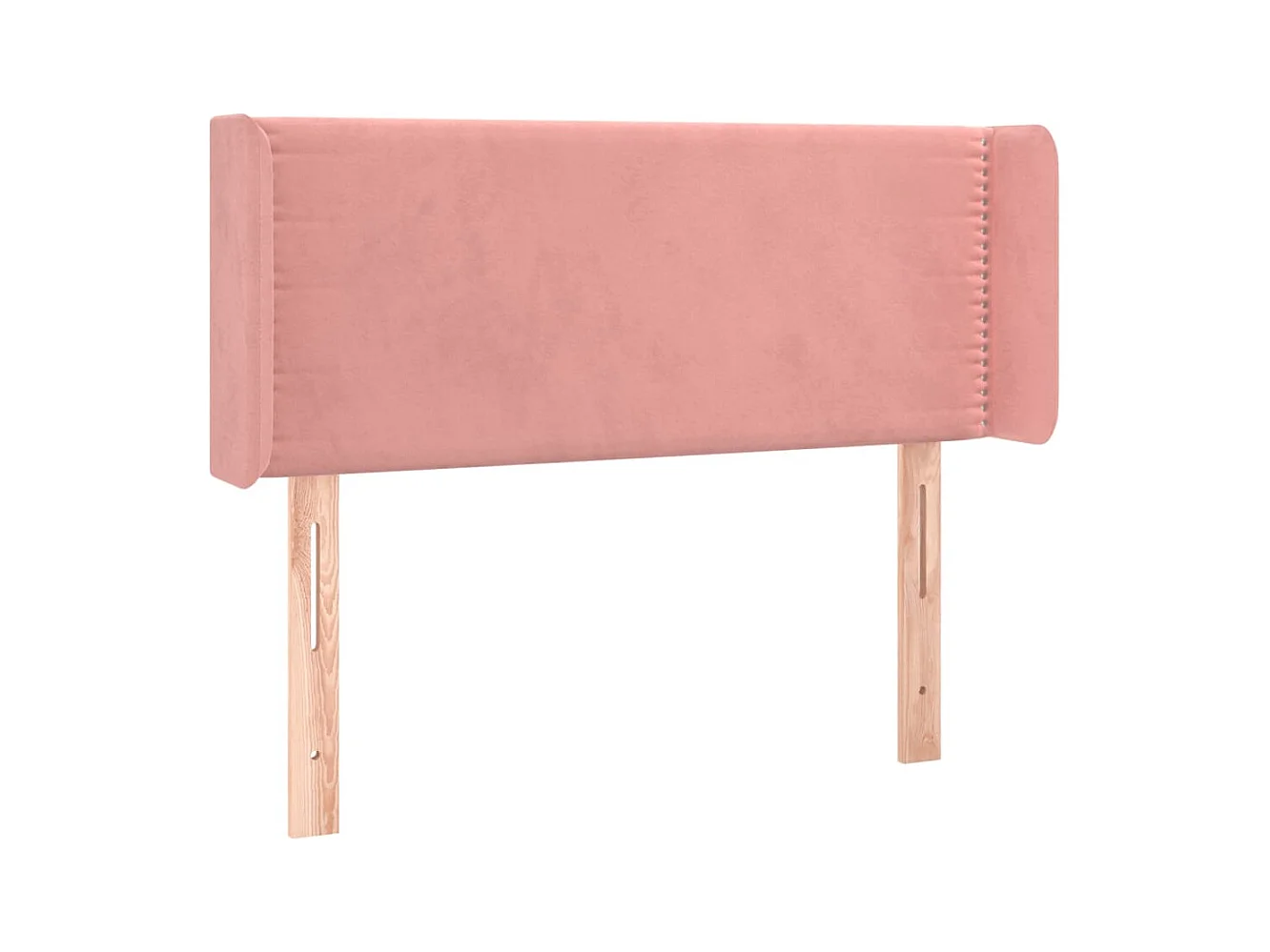 Cabecero | Cabezal de Cama | Mueble cabecero con LED de terciopelo rosa 103x16x78/88 cm