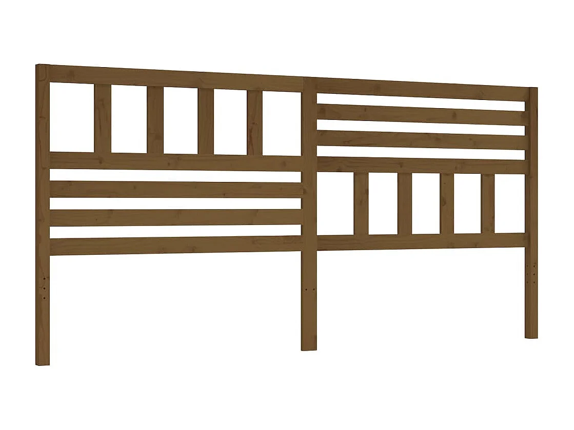 Hoofdbord | Hoofdeinde 186x4x100 cm massief grenenhout honingbruin