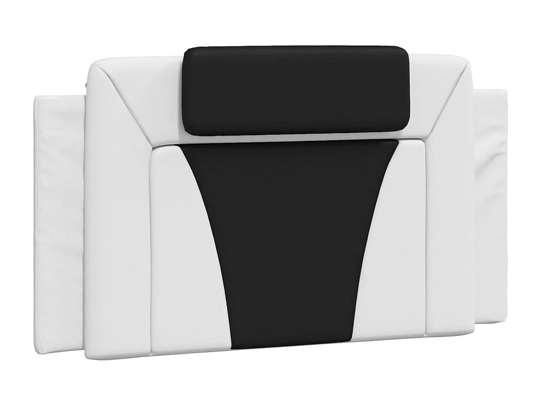Tête de lit | Coussin de tête de lit | Tête de lit décoratif noir et blanc 100 cm similicuir