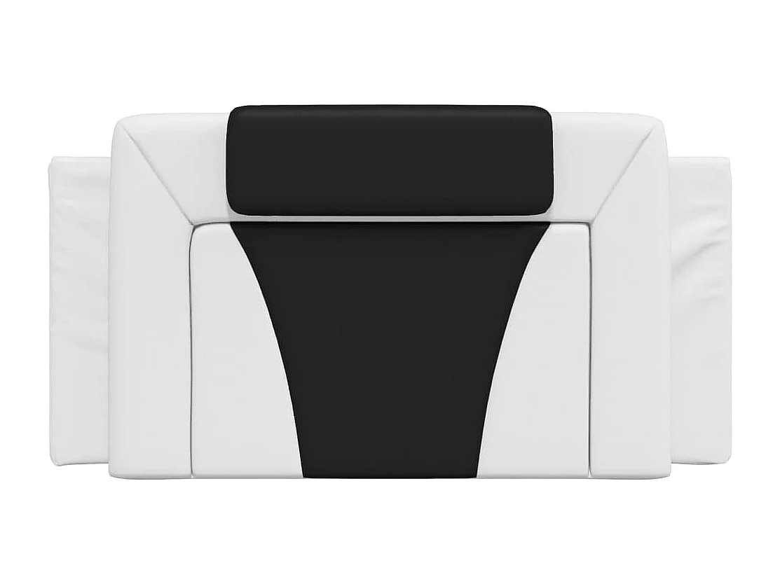 Tête de lit | Coussin de tête de lit | Tête de lit décoratif noir et blanc 100 cm similicuir
