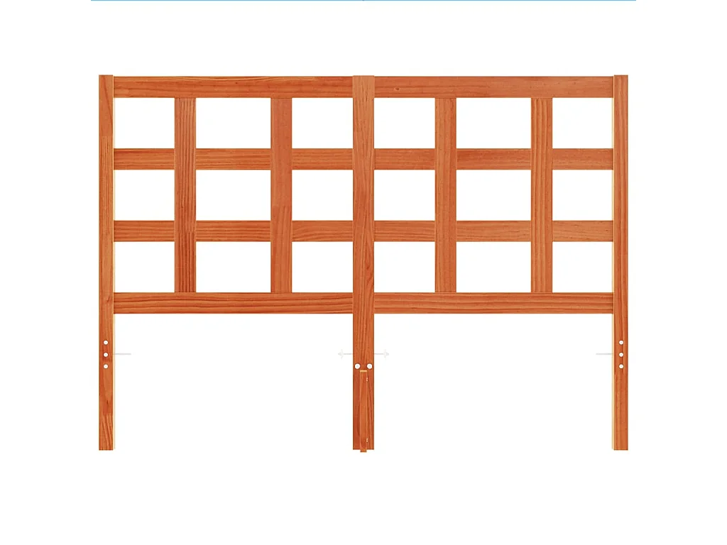 Tête de Lit | Panneau de tête pour lit Moderne cire marron 135 cm bois massif de pin