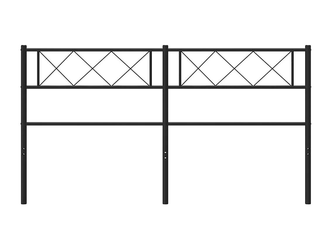 Mueble cabecero | Cabezal de cama | Cabecero de metal negro 140 cm