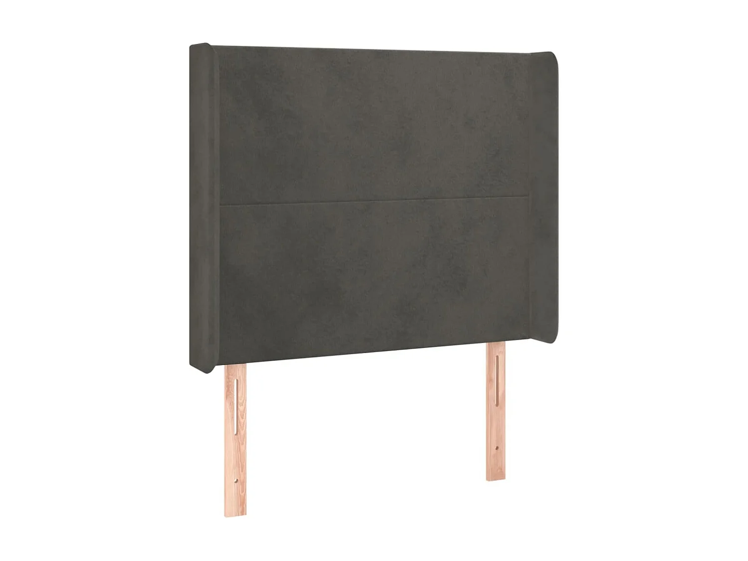 Hoofdbord | Hoofdeinde LED 83x16x118/128 cm fluweel donkergrijs