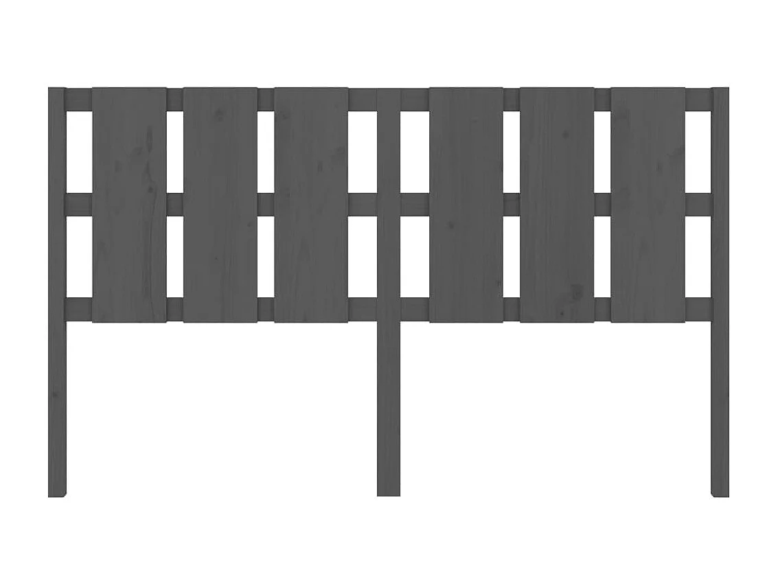 Tête de Lit | Panneau de tête pour lit Moderne Gris 165,5x4x100 cm Bois massif de pin