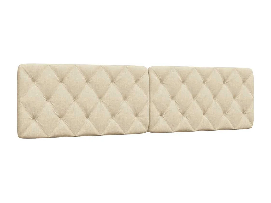 Cabecero de Cama | Cabezal de cama | Mueble de cabecero acolchado tela crema 200 cm