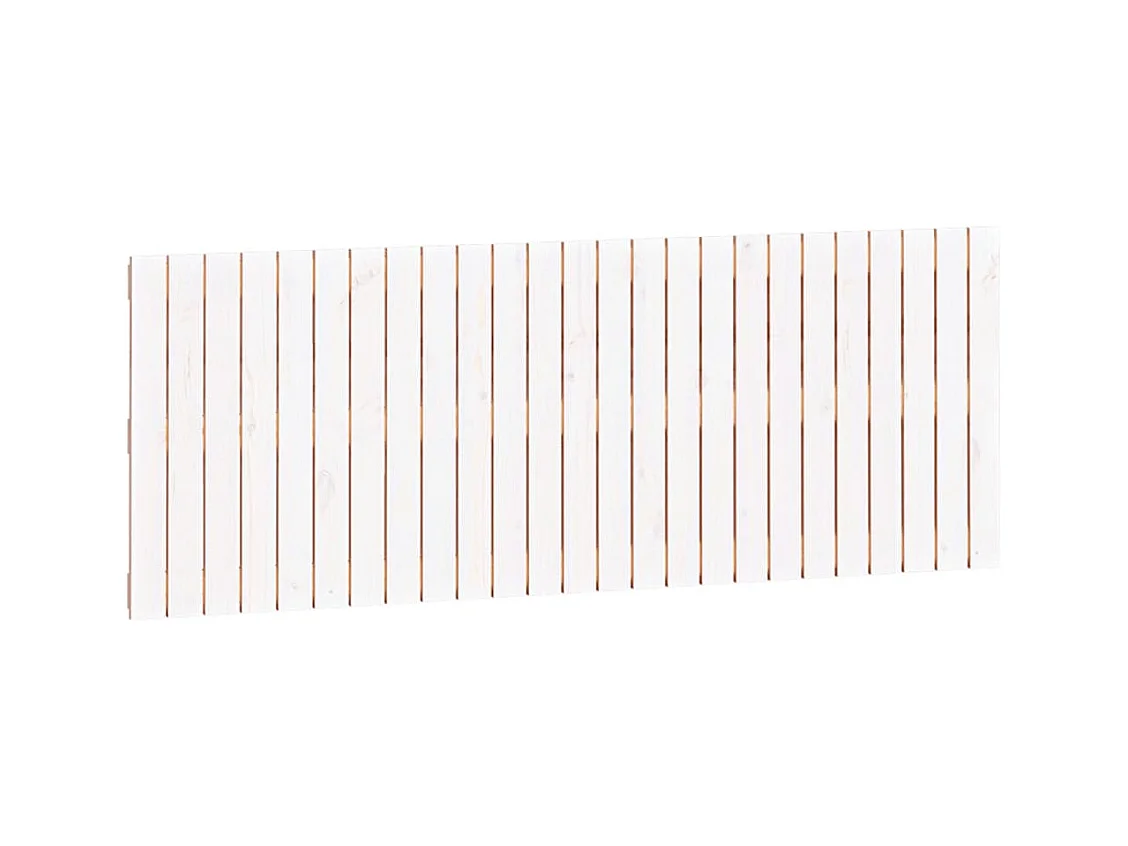 Cabecero de Cama | Cabezal de cama | Mueble de cabecero pared madera maciza pino blanco 159,5x3x60 cm