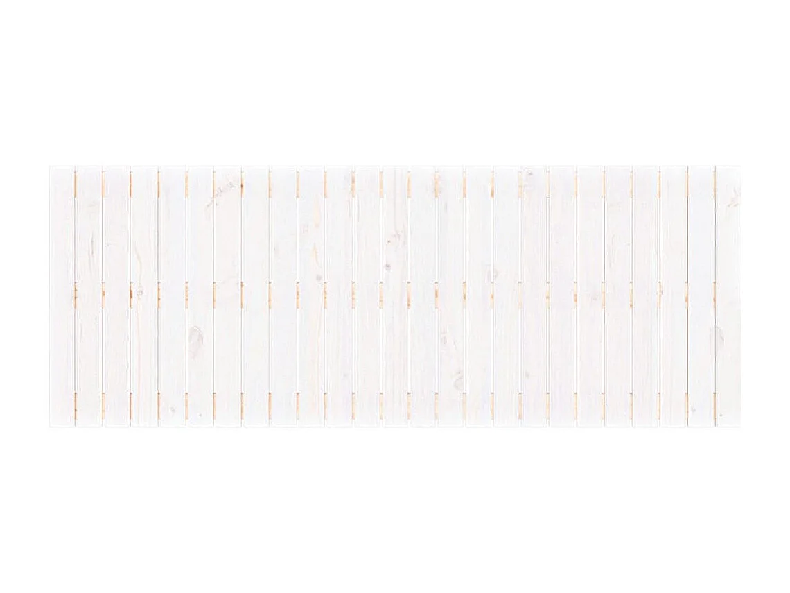 Tête de lit murale | Panneau de tête pour lit Moderne  Blanc 159,5x3x60 cm Bois massif de pin