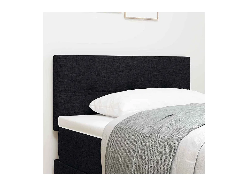 Tête de Lit | Panneau de tête pour lit Moderne avec Tête de Lit | Panneau de tête pour lit Moderne Noir 90 cm tissu