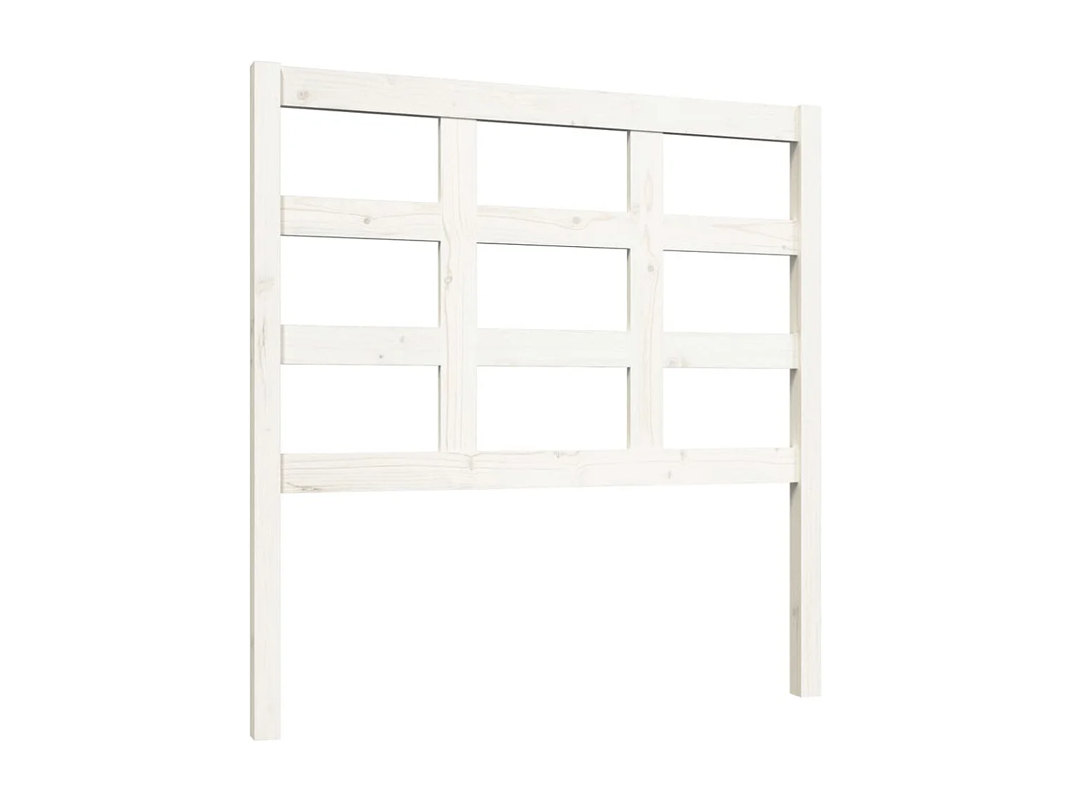 Tête de Lit | Panneau de tête pour lit Moderne Blanc 95,5x4x100 cm Bois massif de pin