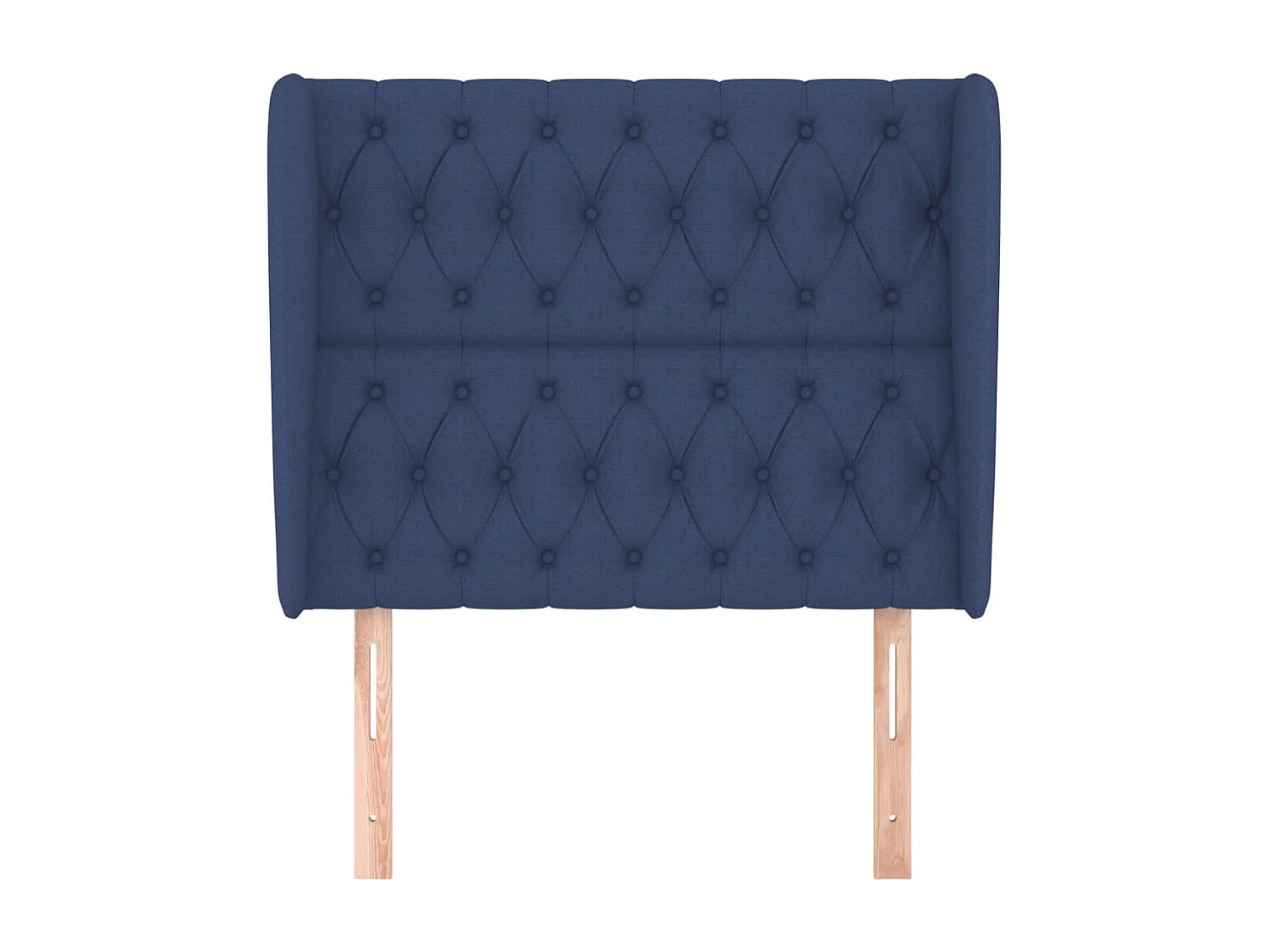 Tête de Lit | Panneau de tête pour lit Moderne avec oreilles Bleu 103x23x118/128 cm Tissu