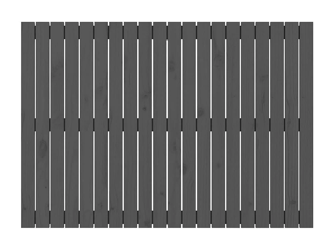 Tête de lit murale | Panneau de tête pour lit Moderne  Gris 127,5x3x90 cm Bois massif de pin