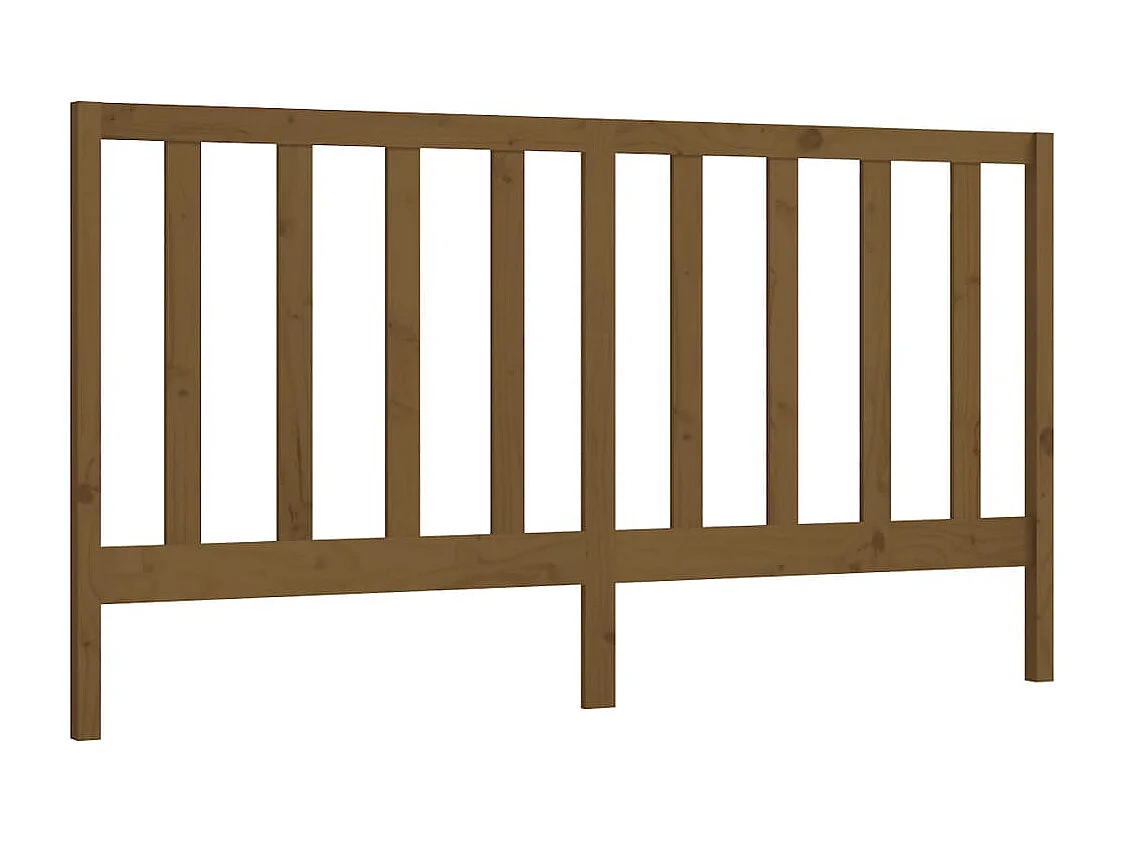 Tête de Lit | Panneau de tête pour lit Moderne Marron miel 206x4x100 cm Bois massif de pin
