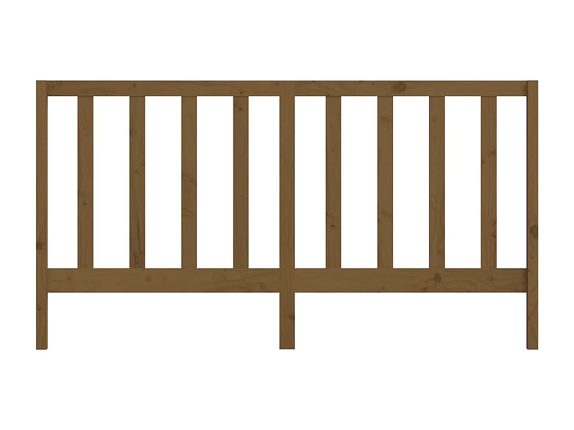 Tête de Lit | Panneau de tête pour lit Moderne Marron miel 206x4x100 cm Bois massif de pin