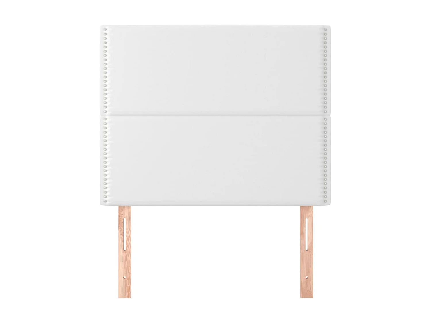 Cabeceros | Cabezal de cama | Mueble de cabecero 2 unidades de cuero sintético blanco 100x5x78/88 cm