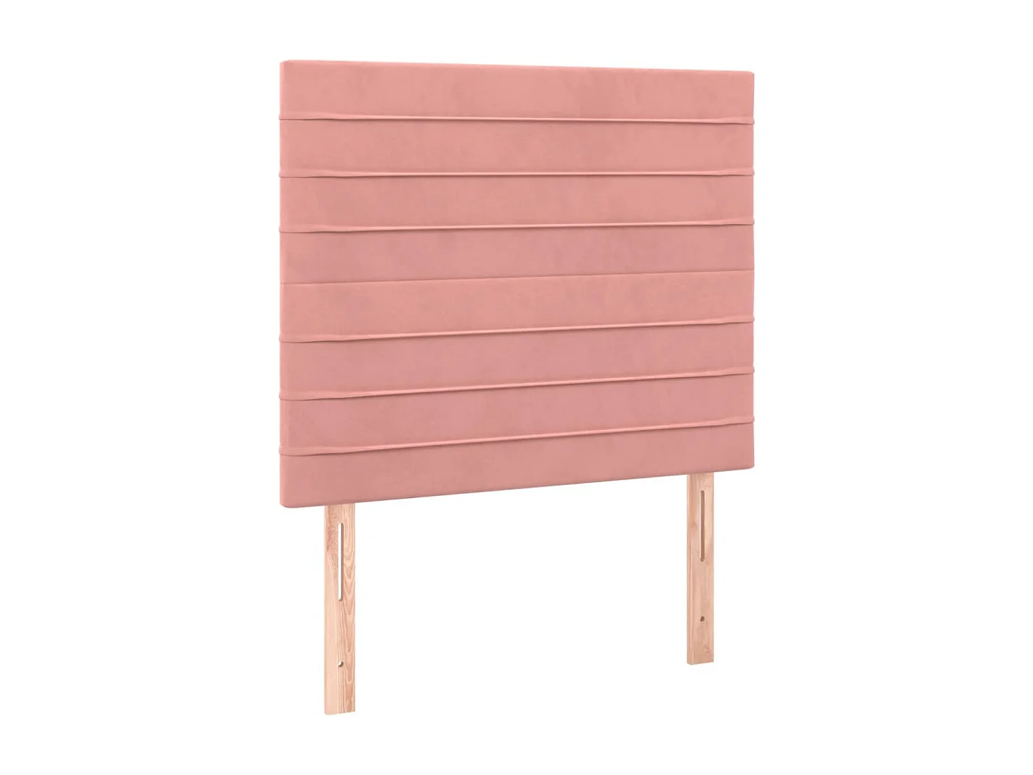 Tête de Lit | Panneau de tête pour lit Moderne à LED Rose 100x5x118/128 cm Velours