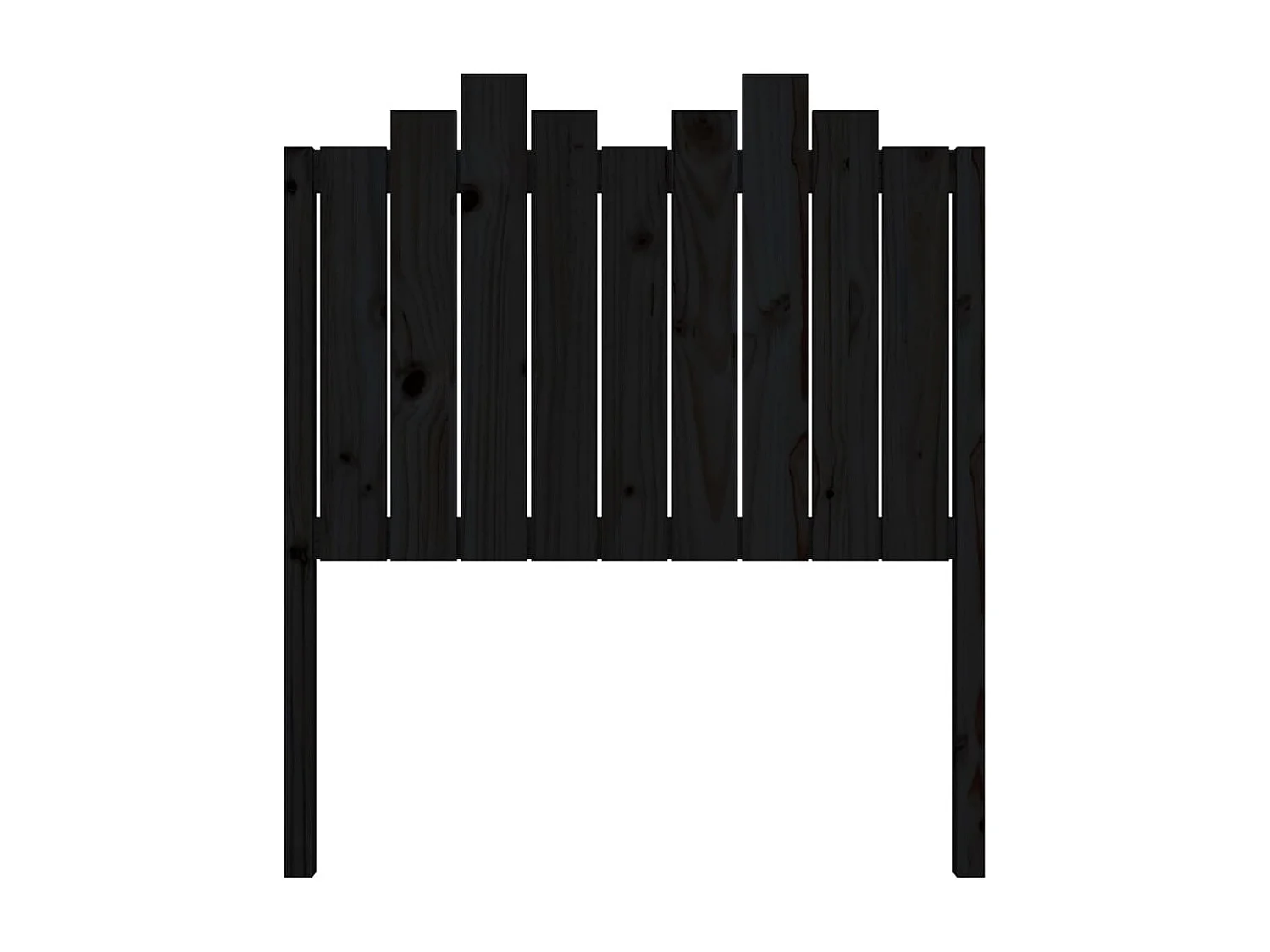 Cabecero de Cama | Cabezal de cama | Mueble de cabecero madera maciza de pino negro 96x4x110 cm