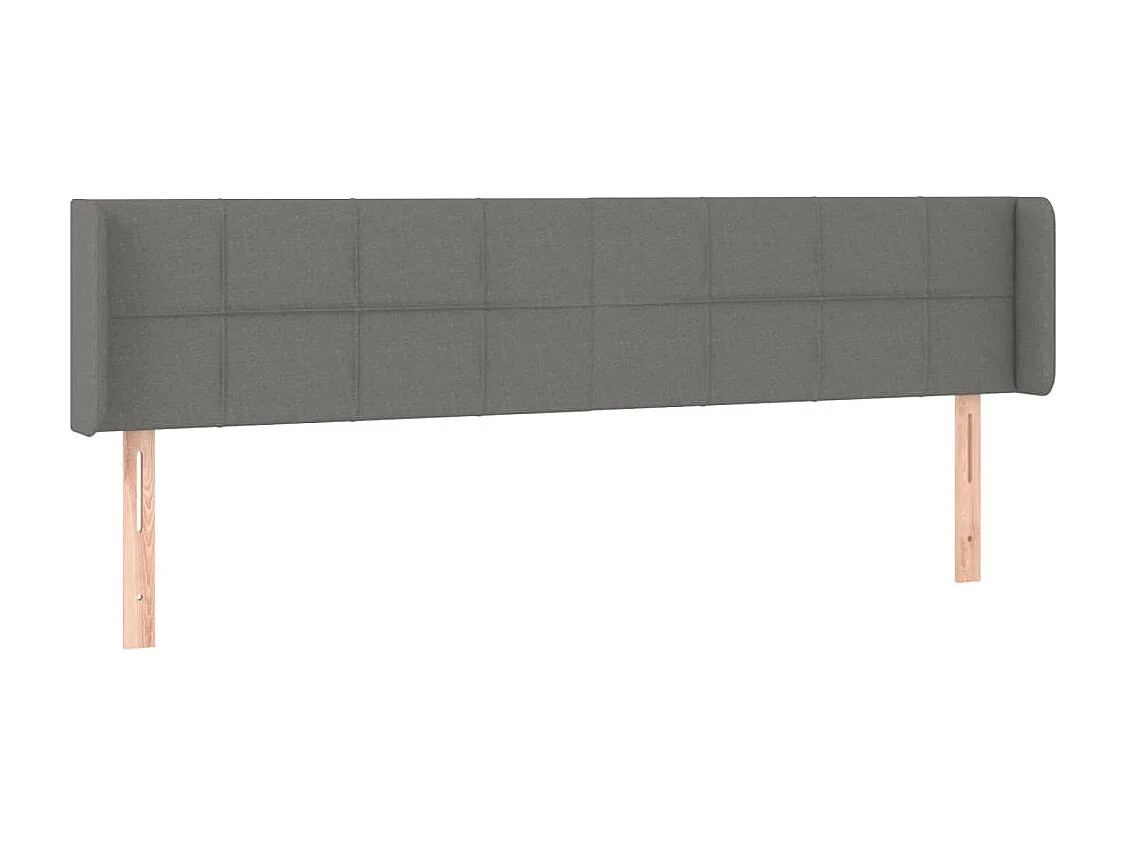 Hoofdbord | Hoofdeinde LED 163x16x78/88 cm stof donkergrijs