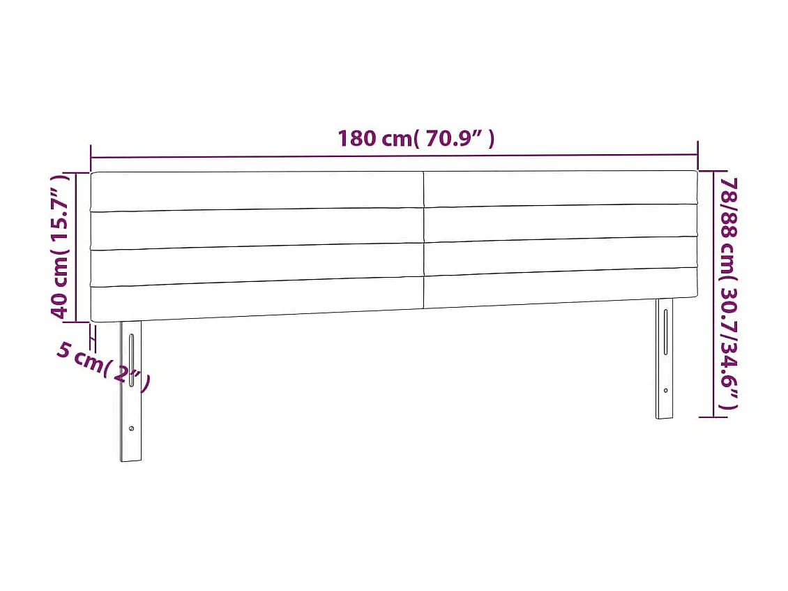 Têtes de lit | Panneaux de tête pour lit Moderne 2 pcs Rose 90x5x78/88 cm Velours