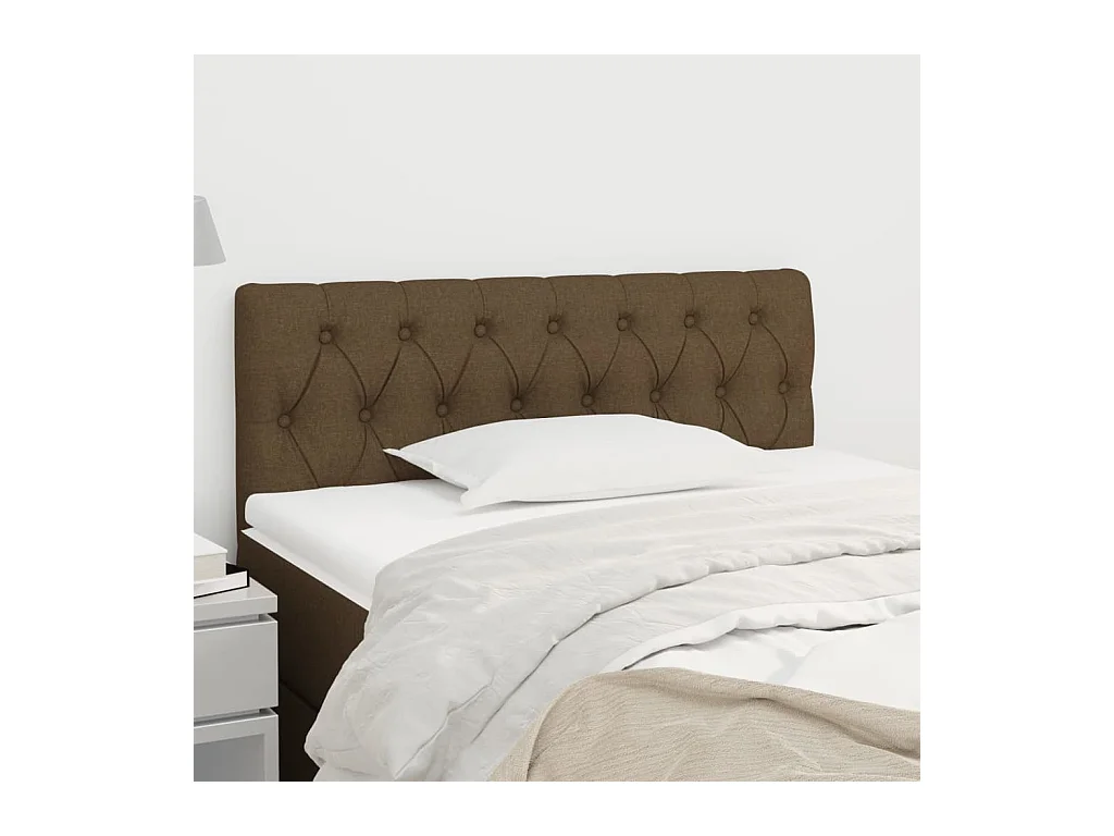 Tête de Lit | Panneau de tête pour lit Moderne Marron Foncé 90x7x78/88 cm Tissu