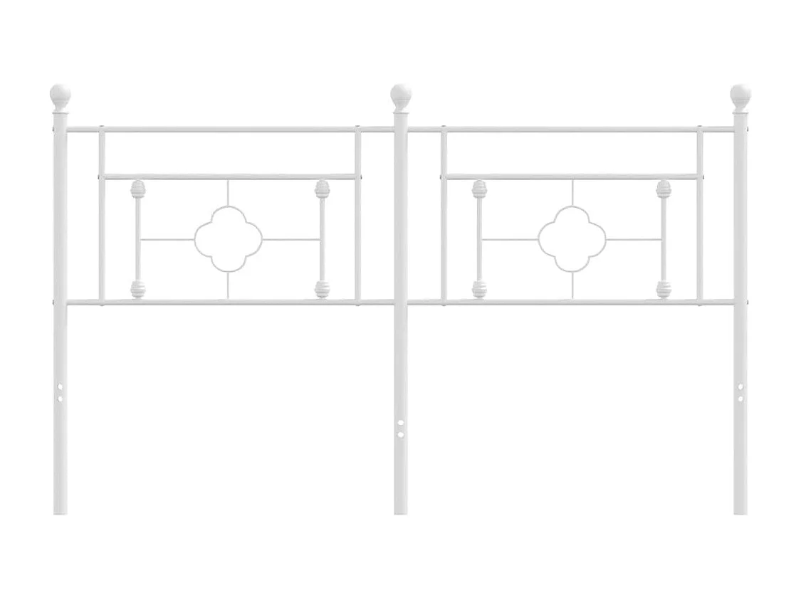 Mueble cabecero | Cabezal de cama | Cabecero de metal blanco 160 cm